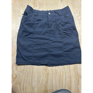 Duluth Trading Skort Womens 12 Gray Utility Outdoor Hiking Travel Skirt Shorts